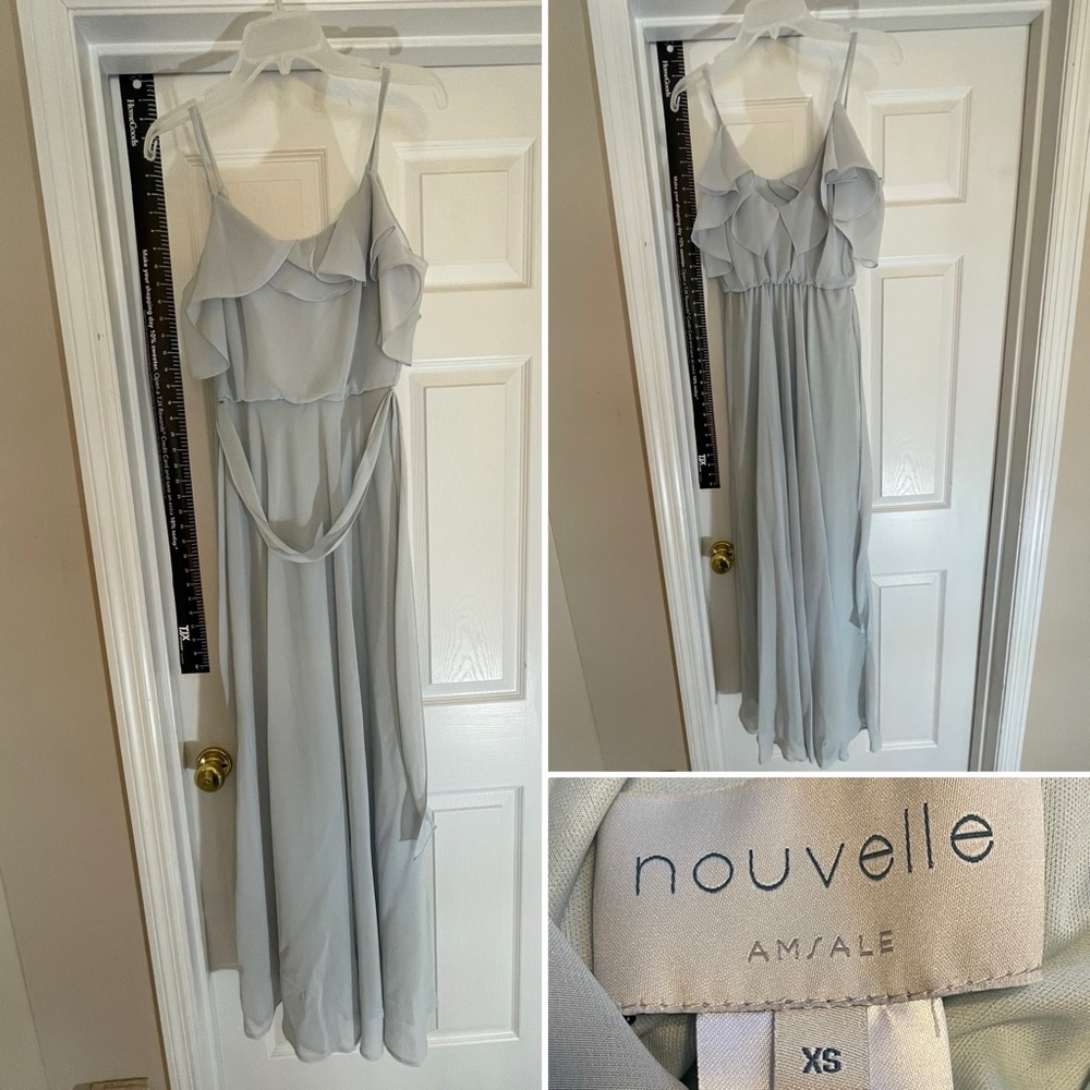 Nouvelle Light blue/ Gray Maxi Dress